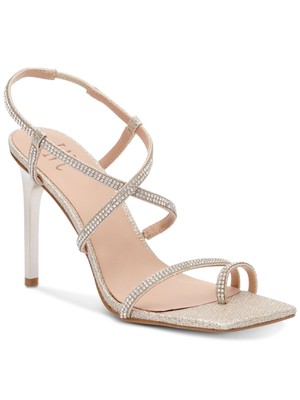 INC Женские золотые босоножки на шпильке в смешанной технике Arti Toe Slip On Slingback длиной 5,5 м
