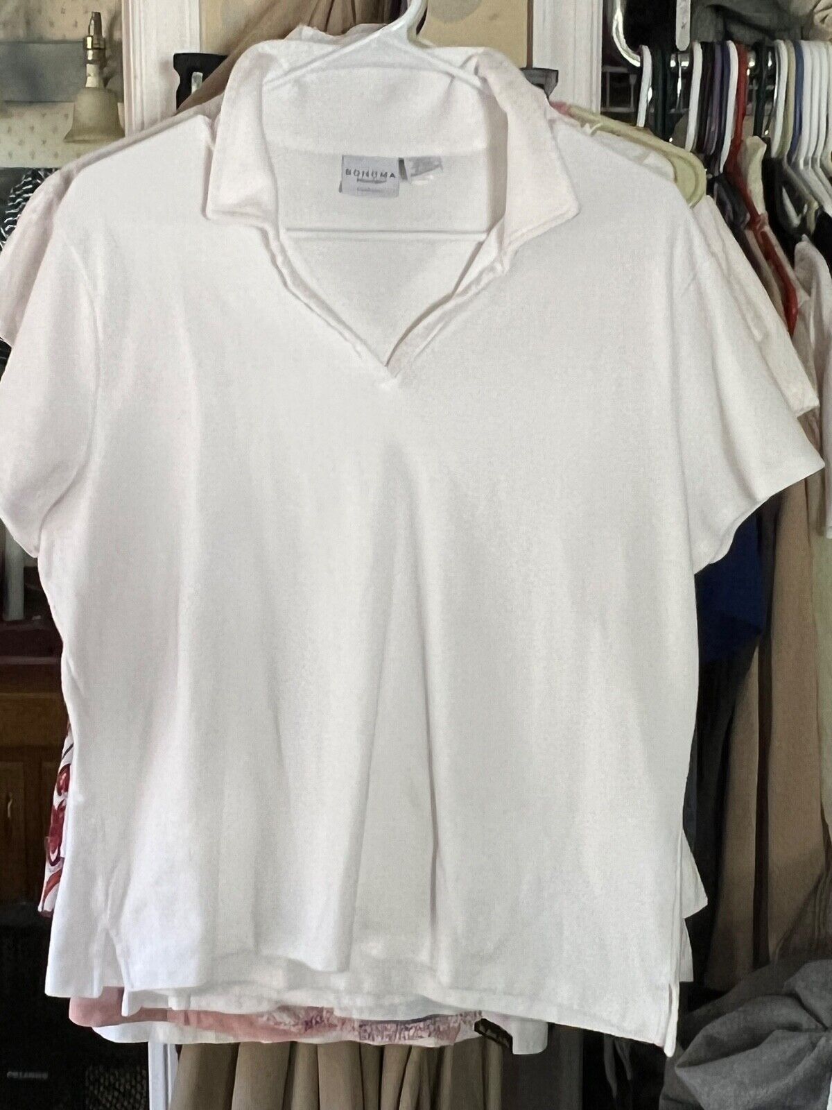 D02--Sonoma Womens VINTAGE white polo top szXL. | eBay D02--Sonoma Womens VINTAGE white polo top szXL. | eBay