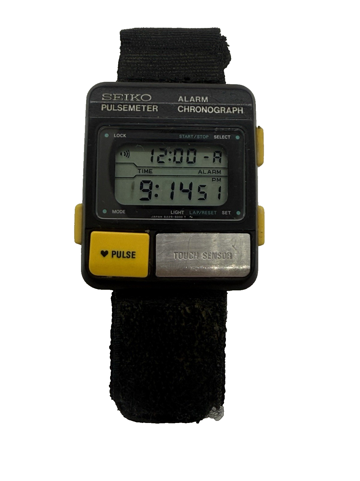 美品　SEIKO　セイコー　ランナーズ　パルスメーター　アラームクロノグラフ　電池交換済み　S229ー5000　稼動品