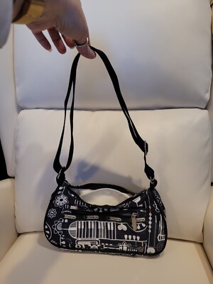 LeSportsac Convertible Baguette Hobo 425 Music Print NWOT