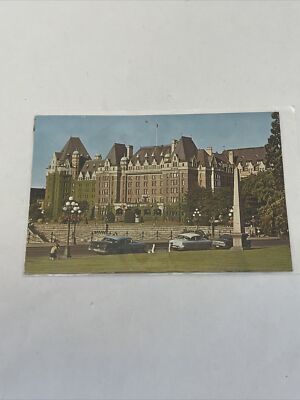 Canada British Columbia Victoria Empress Hotel Postcard Old View