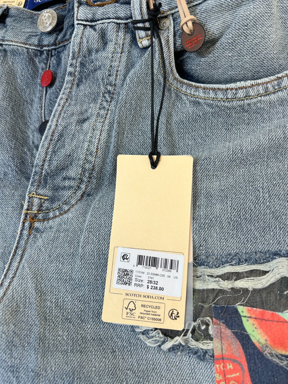 Scotch & Soda Jean The Dean Loose Tapered Fit Denim Jeans Mens