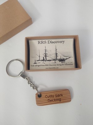 RRS Discovery Cutty Sark Decking Historical Keychain