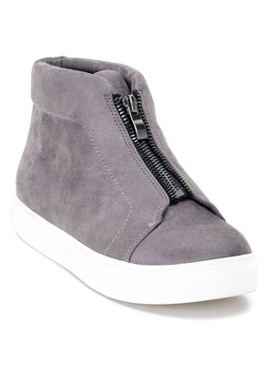 

GC SHOES Женские серые спортивные кроссовки Coby с круглым носком на платформе на молнии, Серый, COBY