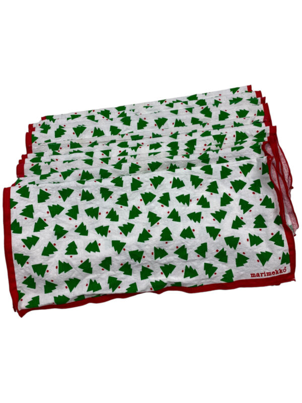 Marimekko Christmas napkins cloth tree holiday Set of 10 16x16”