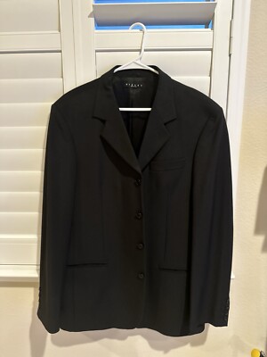 Sisley Black Jacket + Pants EU 52/US 42 Made In Italy Non Wrinkle GreatCondition
