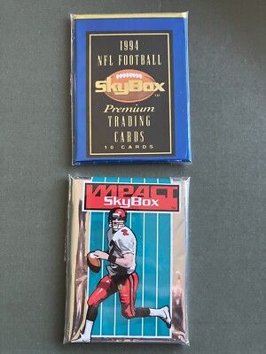 1994 SkyBox Premium & SkyBox Impact NFL Football Unopened Packs - 1 of Each