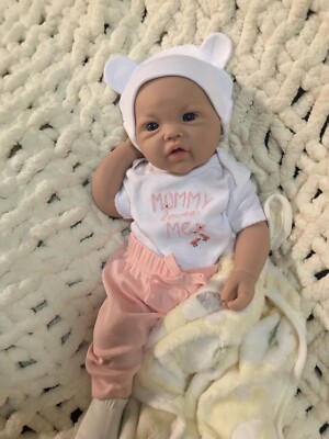 Full Body Silicone Reborn Baby Girl 18'' Doll Floppy Soft 6 LBS Open Mouth