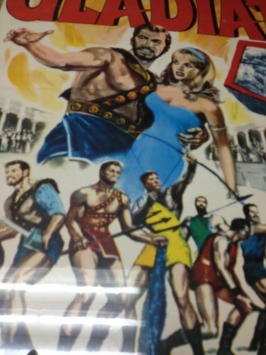 MIGHTY URSUS MOVIE POSTER-Italian Gladiator movie with US Body Builder Ed Fury!