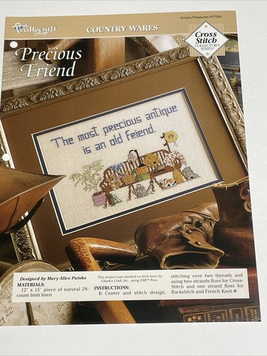 Precious Friend Country Wares Cross Stitch Pattern Needlecraft Shop