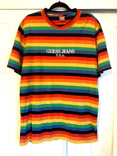 guess rainbow sweatshirt