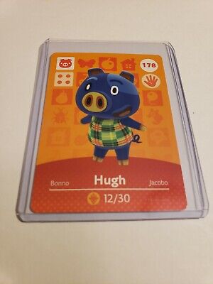 !SUPER SALE! Hugh # 178 Animal Crossing Amiibo Card Horizons Series 2 MINT!