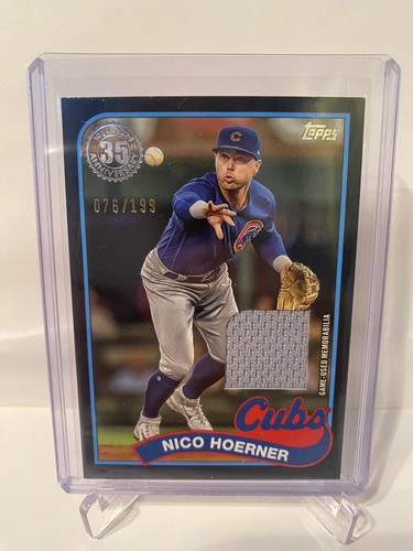 2024 Topps Series 2 Nico Hoerner 1989 Topps Relic Black #'d