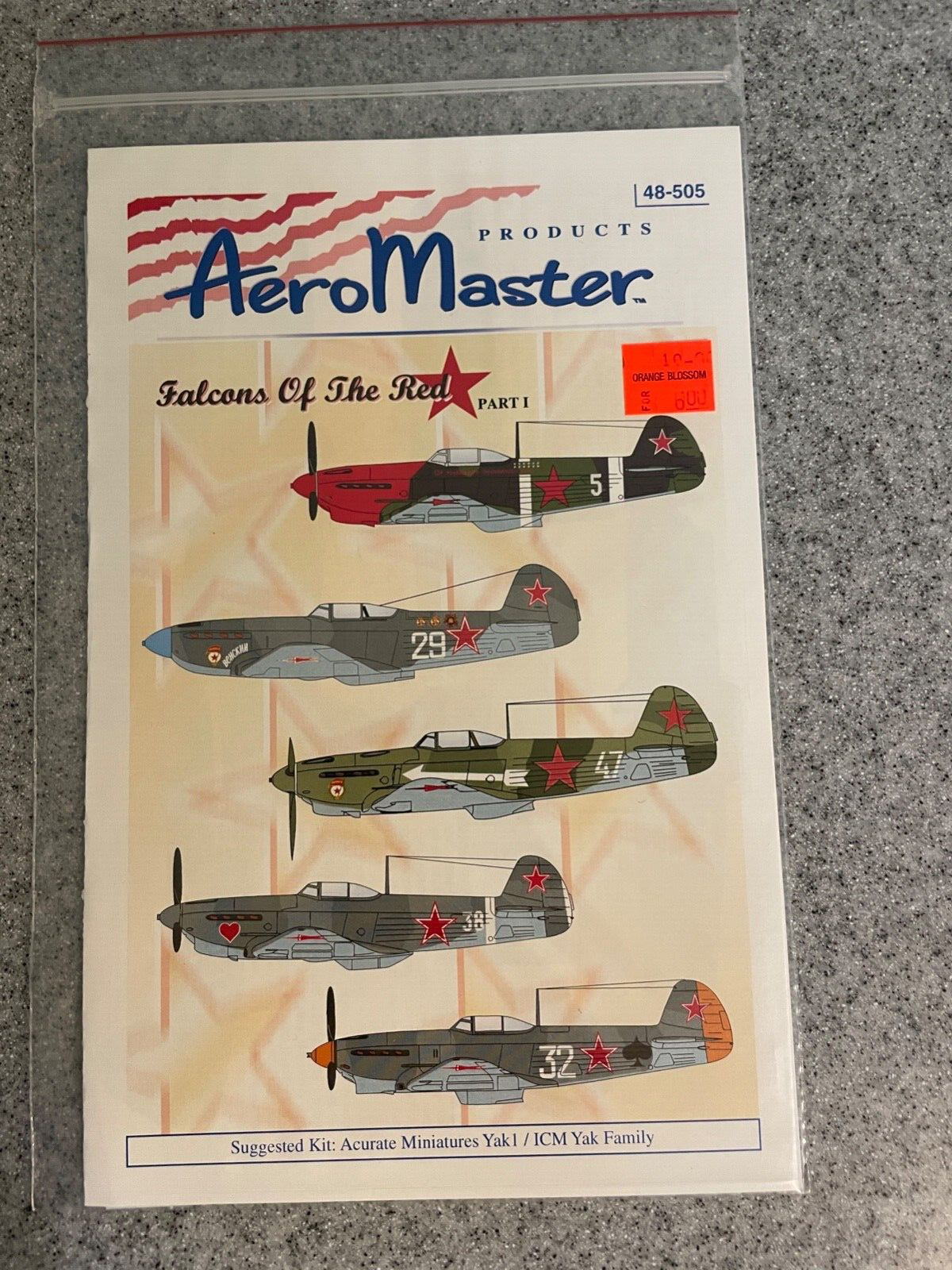 Aeromaster Decals 1/48 YAK Falcons of the Red Star Part I #48-505 Aeromaster Decals 1/48 YAK Falcons of the Red Star Part I #48-505