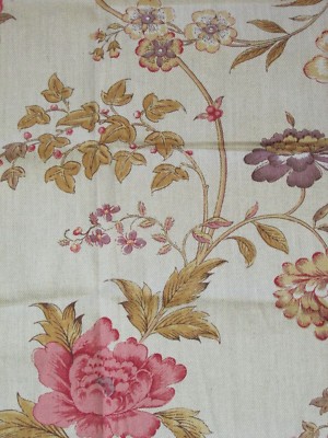 GP & J Baker Lee Jofa NERIDA Fabric Remnant Linen Cotton Sample 25 x 24