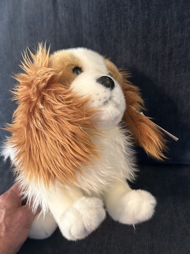 Auswella Plush Cavalier King Charles Spaniel Ellie Puppy Dog- Stuffed Animal Toy