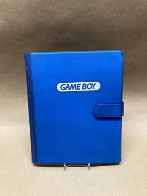 Nintendo Game Boy Blue Storage Binder Album 2001 For Games & Manuals Nice Shape