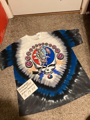 NWT 1994 New York Strangers (Rangers) X Grateful Dead Tie Dye Shirt Sz XL