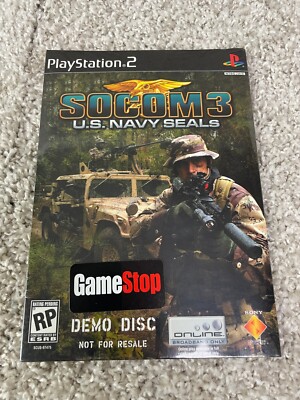 Sony PlayStation 2 Zipper Interactive Socom 3 US Navy Seals Demo Disc Untested