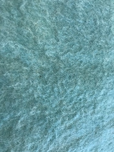 Vintage Green Wool Blanket Full Size 72 Wide X 90” Long. 5 Pounds.