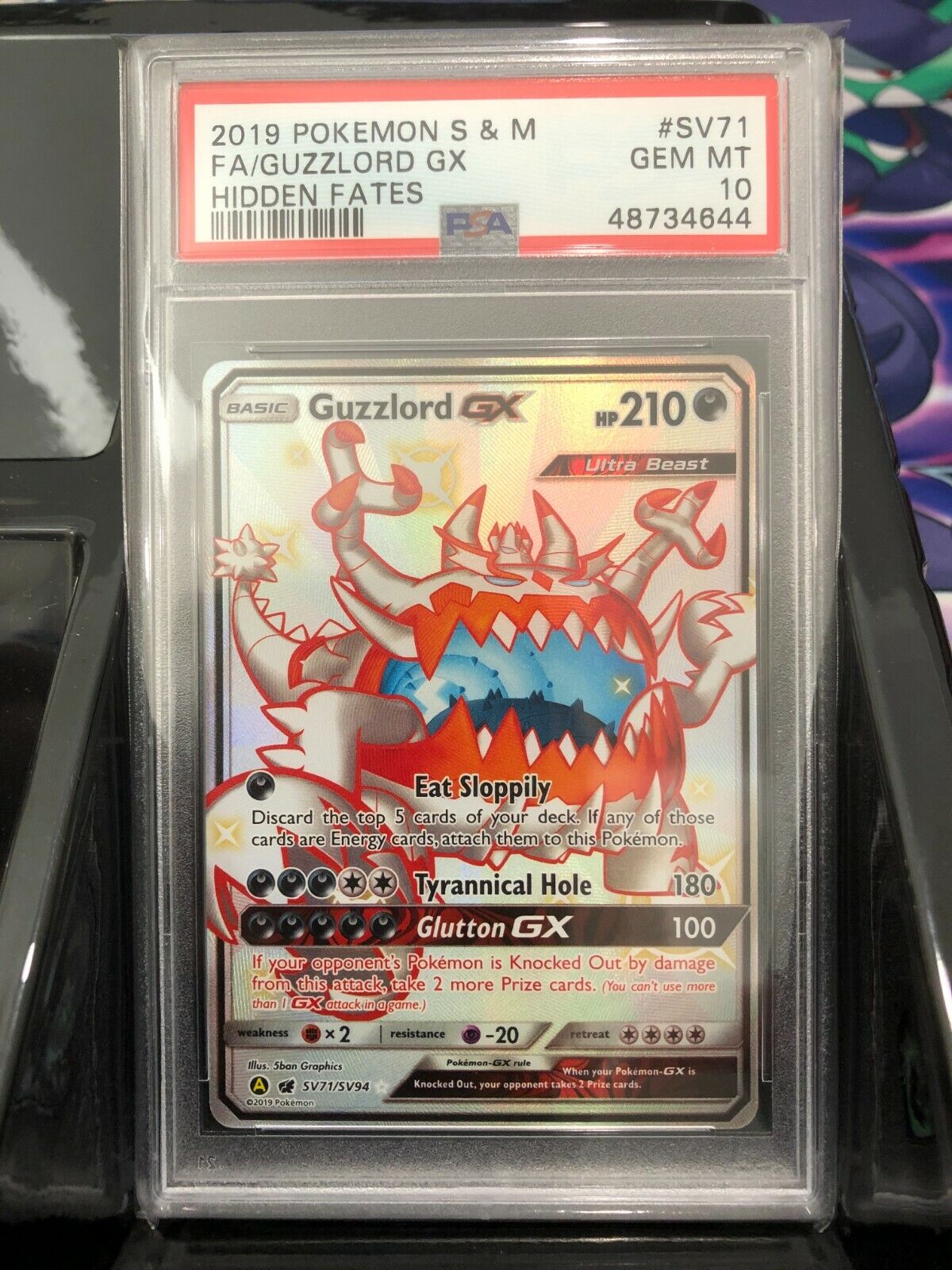 PSA 10 GEM MT - GUZZLORD GX Card SV71/SV94 Pokemon TCG PSA 10 GEM MT - GUZZLORD GX Card SV71/SV94 Pokemon TCG