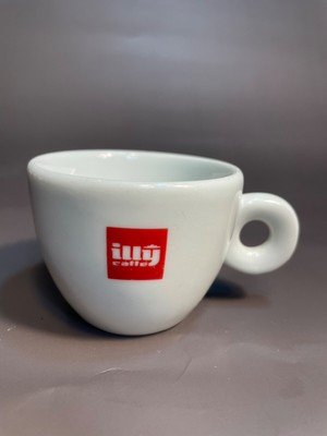 Mix N' Match ILLY Red Logo White COFFEE MUG/Espresso CUPS O Handle