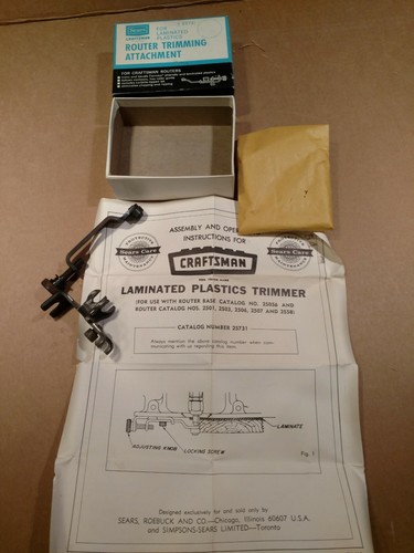 Vintage Sears Craftsman Router accessories. 25731, 25174, 25069,