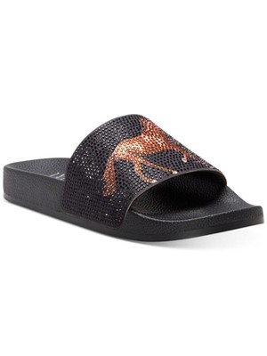

INC Женские черные сандалии со стразами Peymin Round Toe Slip On Slide, Черный, 10009283300