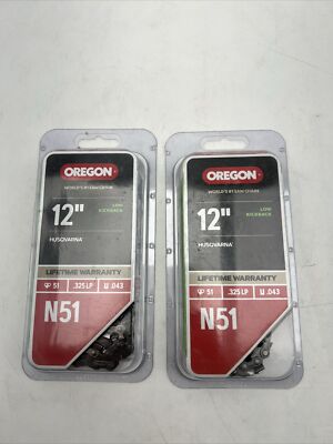 Oregon N51 Chainsaw Chain fits 12'' Bar For Husqvarna NEW Lot of 2