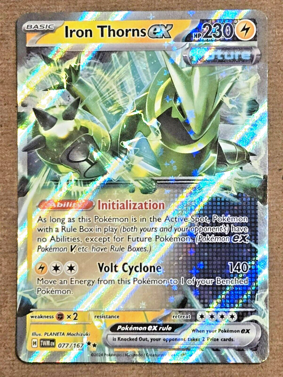 Pokemon Iron Thorns EX 77/167 Twilight Masquerade Double