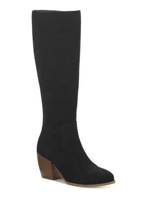 STYLE & COMPANY Womens Black Goring Warrda Round Toe Block Heel Boots 5.5 M
