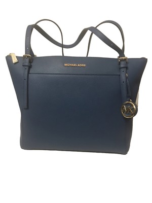 Michael Kors Voager Dk Chambray Purse NWT Authentic Pebble Leather  MSRP $258.00
