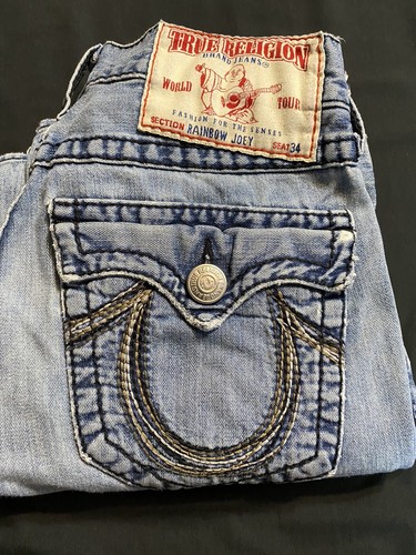 TRUE RELIGION VINTAGE RAINBOW JOEY JEANS SIZE 30 RARE TRUE RELIGION VINTAGE RAINBOW JOEY JEANS SIZE 30 RARE