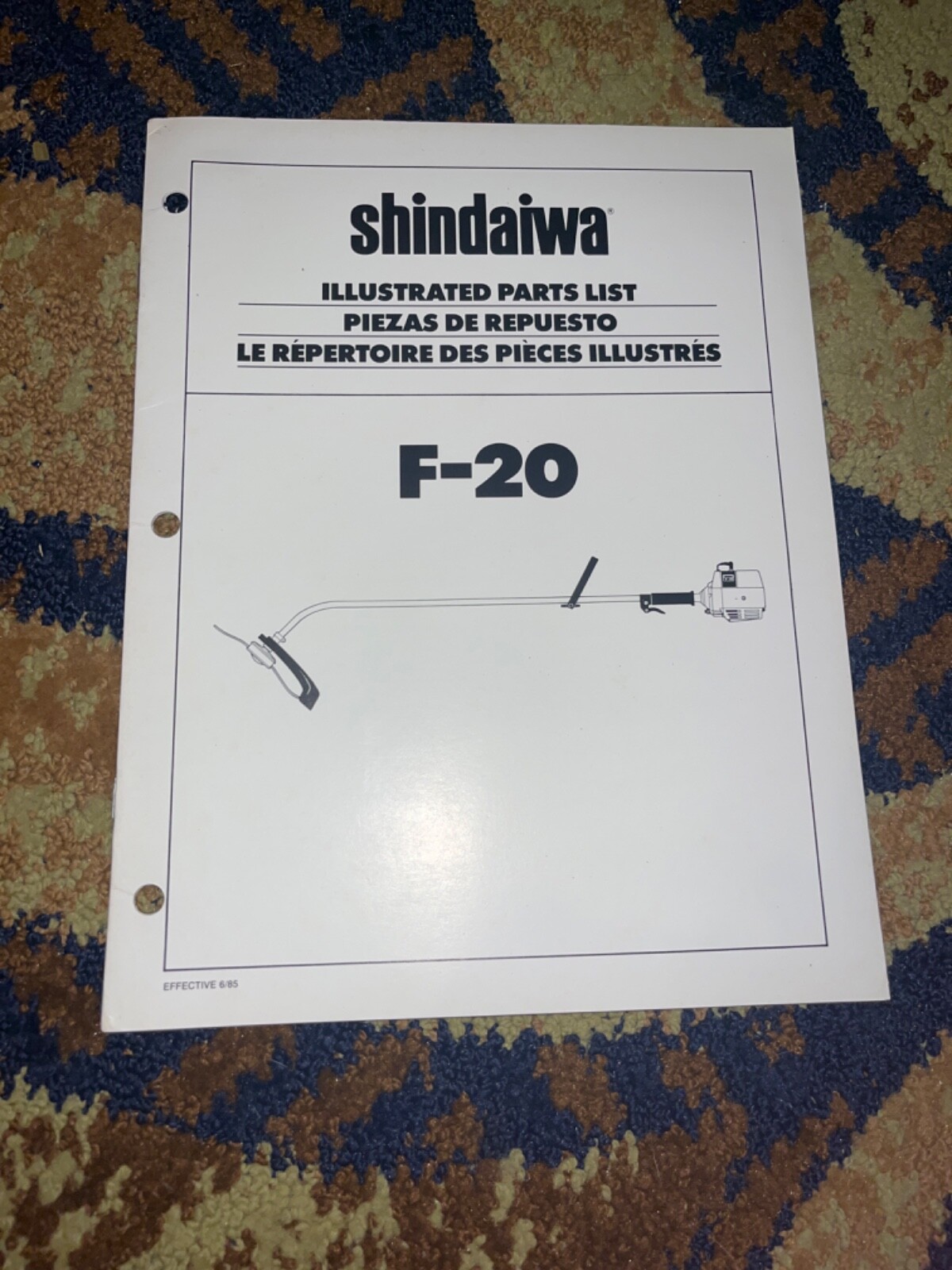 vintage Shindaiwa F-20 Shindaiwa parts list | eBay