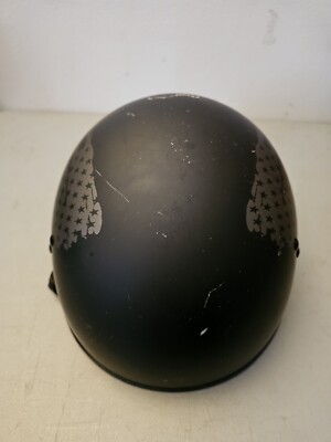 TORC T55 Spec-Op Half Helmet Flag Graphic Flat Black Size L- T5515FG21