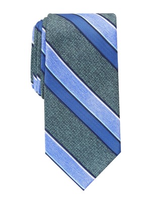 

PERRY ELLIS Мужской тонкий галстук в зеленую полоску, Зеленый