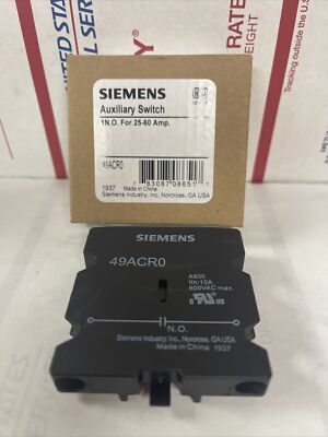 NEW SIEMENS 49ACRO AUXILIARY N.O. CONTACT 6A 600V