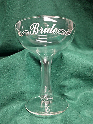 Brides Champagne Glass Hollow Stem Vintage Excellent Condition