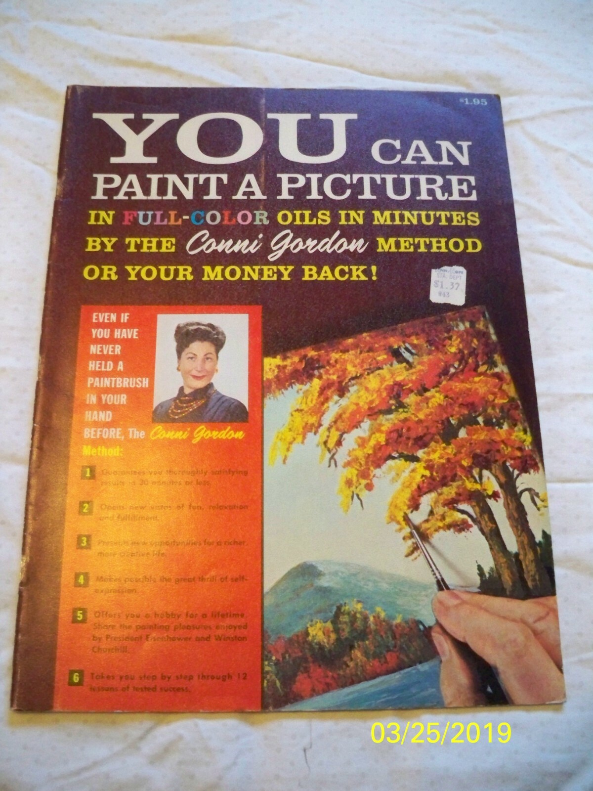 Vtg 1960 Conni Gordon You Can Paint a Picture Book Oil Painting Instructions lot