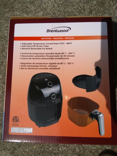 Brentwood 1.6 Quart Small Electric Air Fryer with Timer and Temperature Control