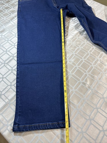 Men's Brand New John Blair Elastic Waist Denim Cotton Blue Jeans Pants Size 38S