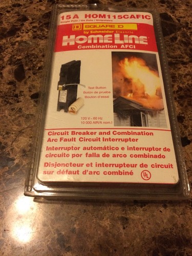 Square D HOM115CAFIC Circut Interupter & Breaker Arc Fault, 15 Amp