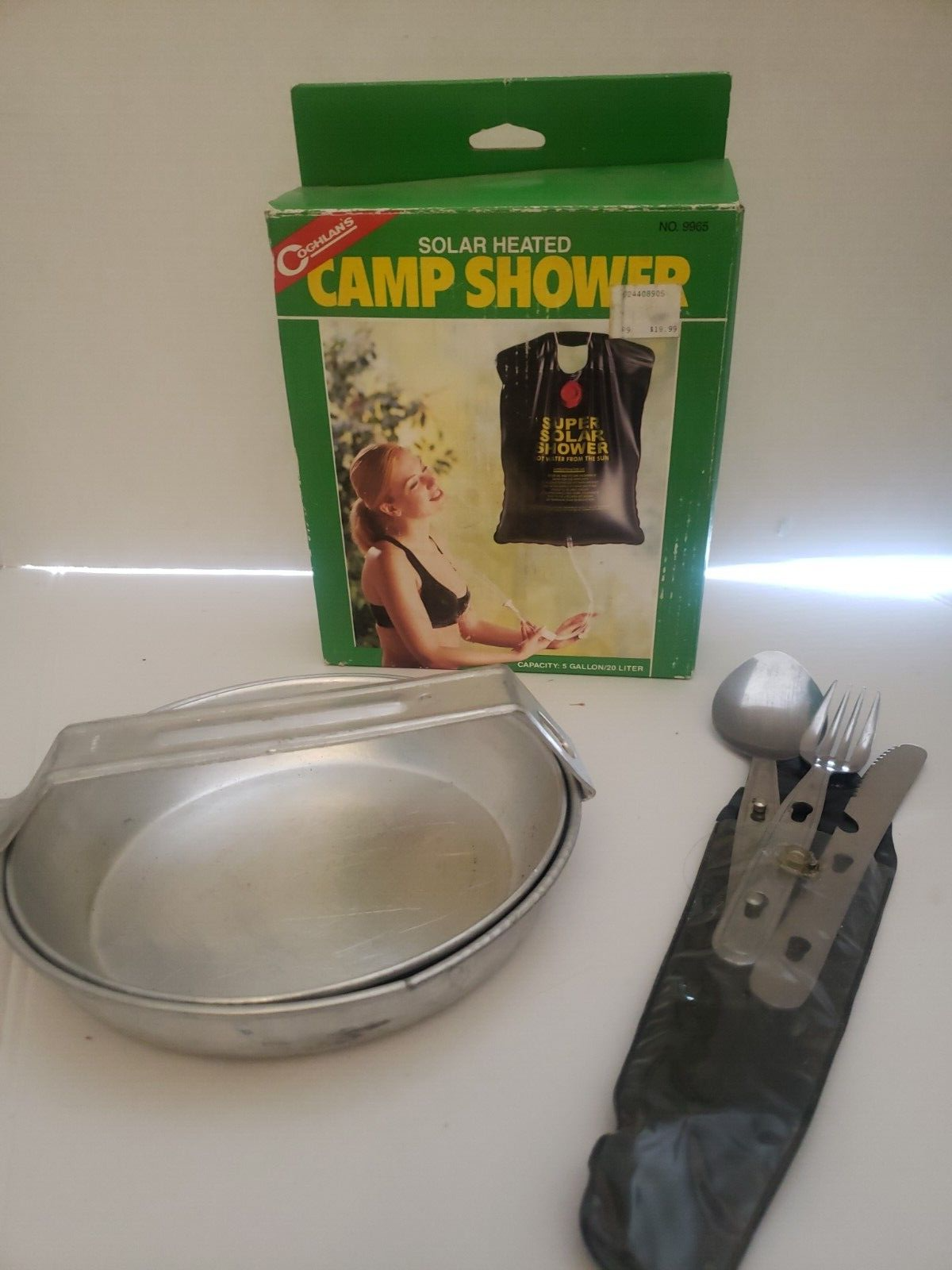 Vintage Survival Mess Kit, Utensiles New Shower Bag