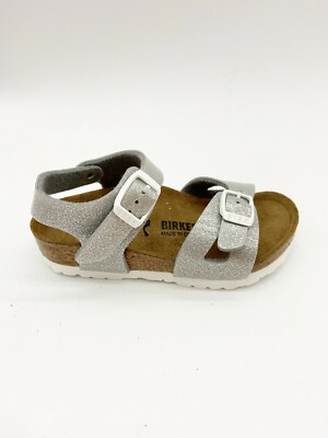 Birkenstock Silver Magic Galaxy Rio Kids Sandals Narrow Fit