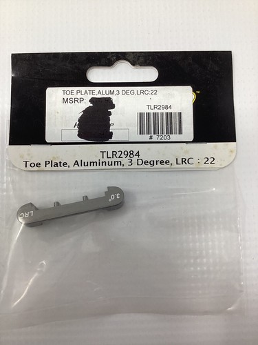 Team Losi 2984 Toe Plate Aluminum 3 Degree LRC 22 Box26