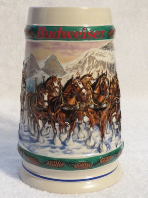 Special Delivery Coach 1993 Budweiser Holiday Stein Mug Anheuser Busch