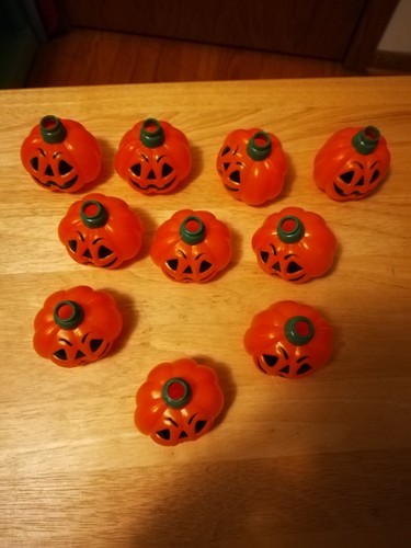 PUMPKIN STRING LIGHT TOPPERS (LOT OF 9) HALLOWEEN DESIGN