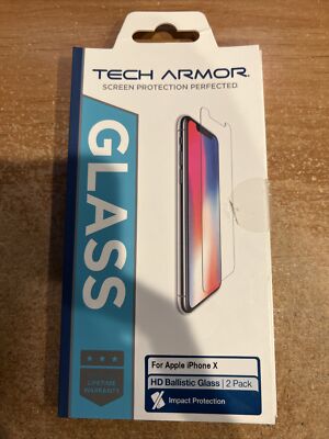 Tech Armor HD Ballistic Glass Screen Protector iPhone X