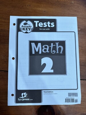 BJU Math 2 Test Answer Key