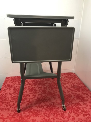 Vintage Toledo Industrial Metal Typewriter Table Steampunk Mid century modern